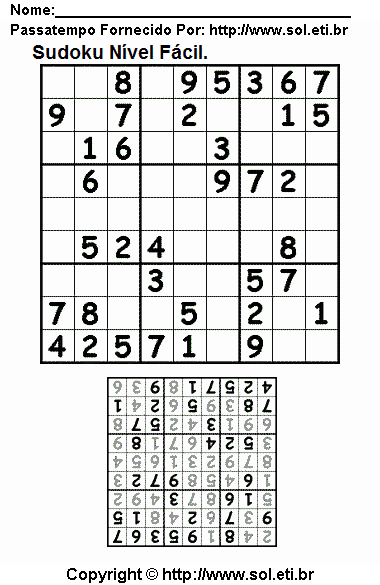 Sudoku Para Imprimir Com Respostas 217