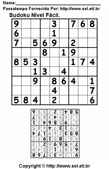Sudoku Para Imprimir Com Respostas 220
