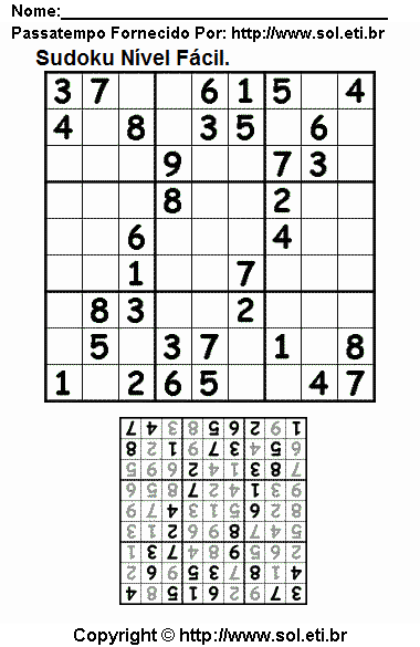 Sudoku Para Imprimir Com Respostas 221