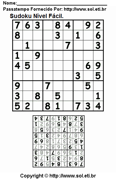 Sudoku Para Imprimir Com Respostas 223