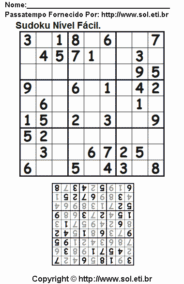 Sudoku Para Imprimir Com Respostas 226