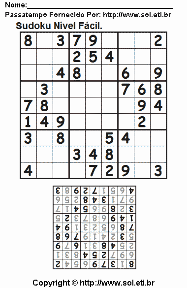 Sudoku Para Imprimir Com Respostas 227