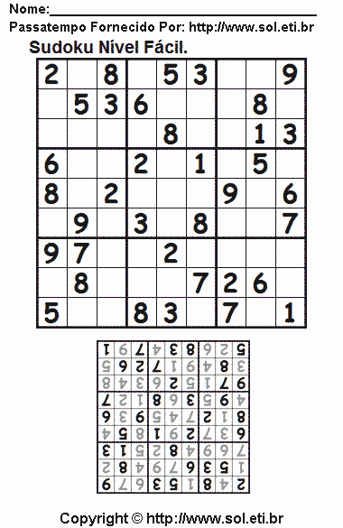 Sudoku Para Imprimir Com Respostas 229