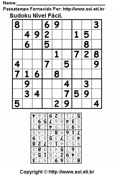 Sudoku Para Imprimir Com Respostas 231