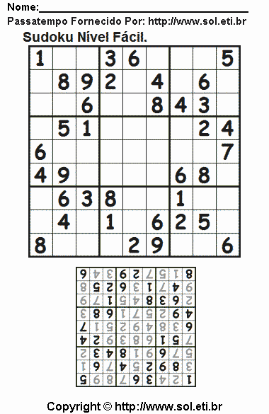 Sudoku Para Imprimir Com Respostas 233