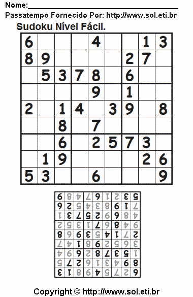 Sudoku Para Imprimir Com Respostas 237