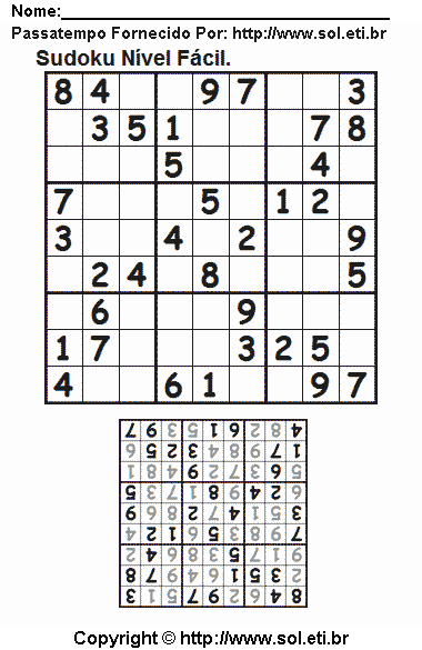 Sudoku Para Imprimir Com Respostas 239