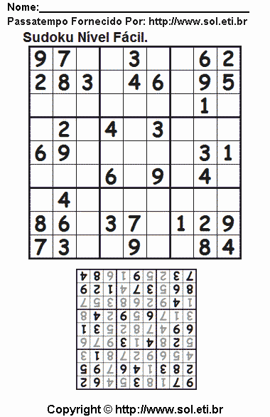 Sudoku Para Imprimir Com Respostas 240