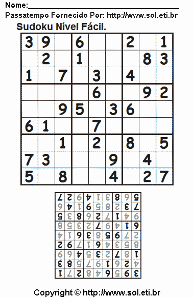 Sudoku Para Imprimir Com Respostas 241