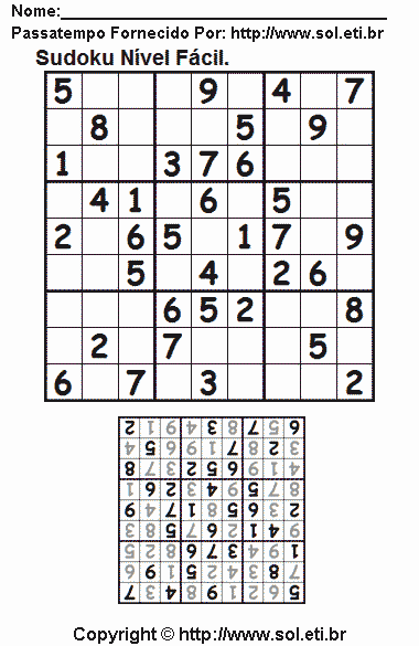 Sudoku Para Imprimir Com Respostas 244