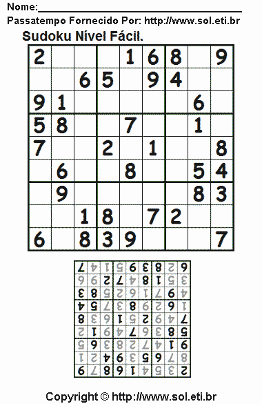 Sudoku Para Imprimir Com Respostas 245