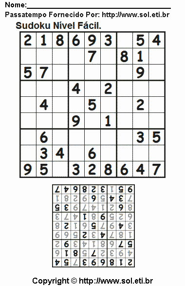 Sudoku Para Imprimir Com Respostas 246