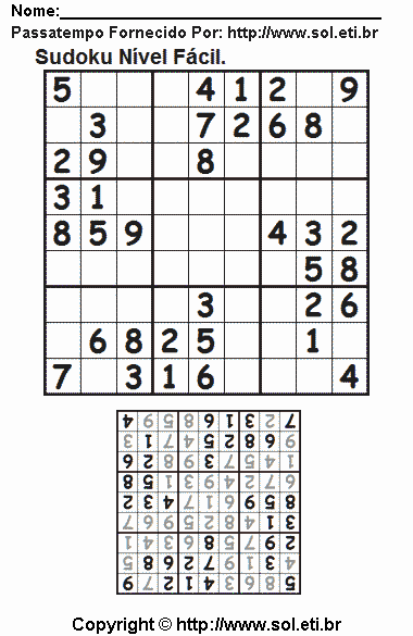 Sudoku Para Imprimir Com Respostas 248
