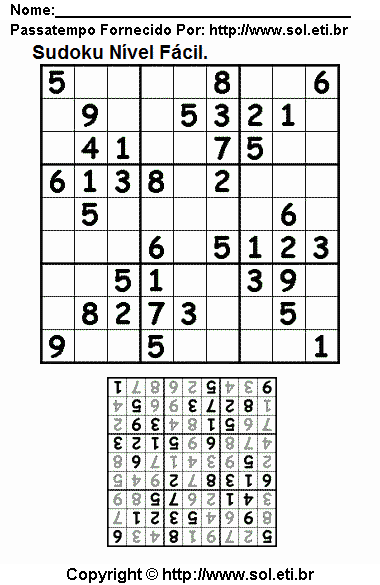 Sudoku Para Imprimir Com Respostas 25