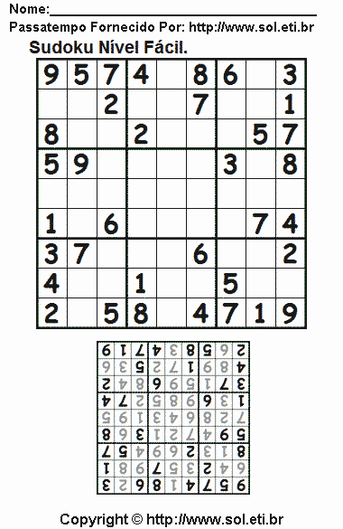 Sudoku Para Imprimir Com Respostas 250