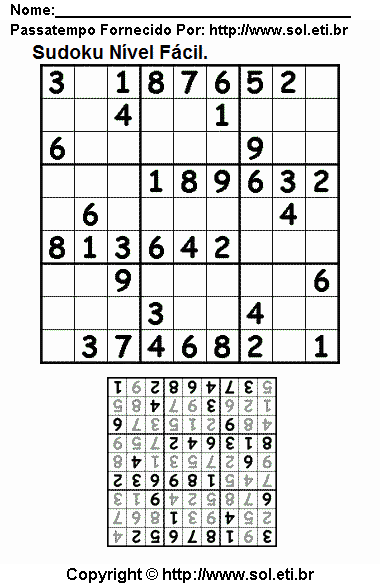 Sudoku Para Imprimir Com Respostas 253