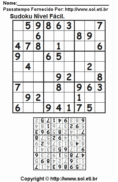 Sudoku Para Imprimir Com Respostas 257