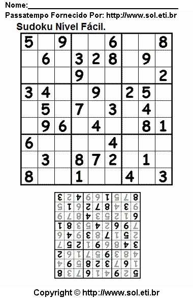 Sudoku Para Imprimir Com Respostas 264