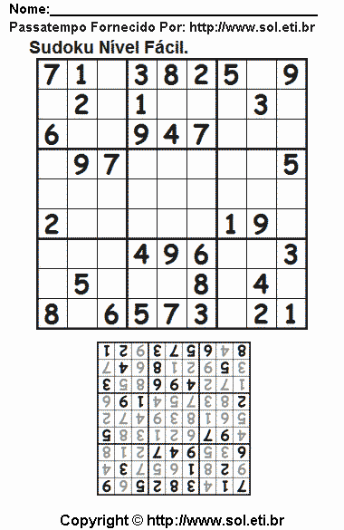 Sudoku Para Imprimir Com Respostas 265