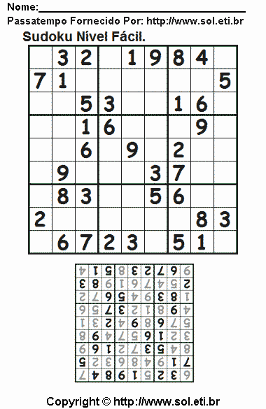 Sudoku Para Imprimir Com Respostas 269