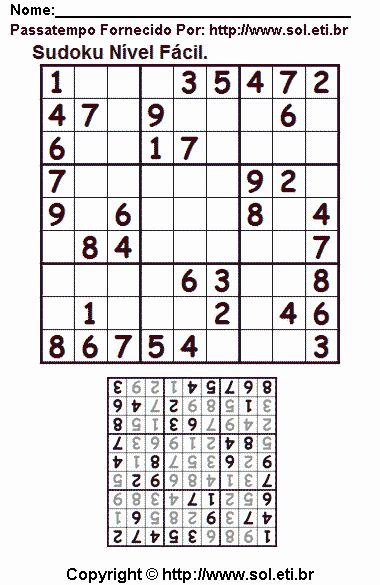 Sudoku Para Imprimir Com Respostas 282