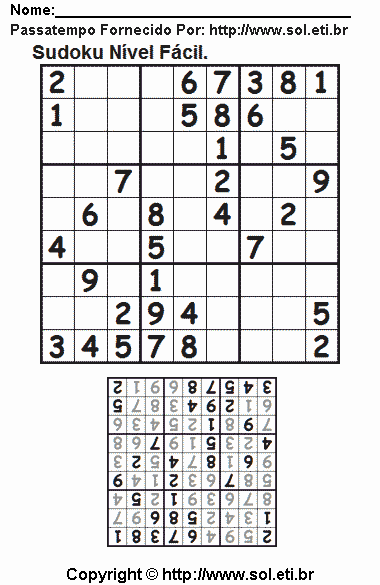 Sudoku Para Imprimir Com Respostas 283