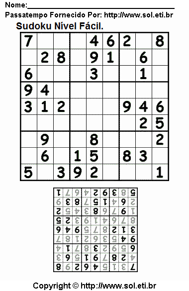 Sudoku Para Imprimir Com Respostas 286