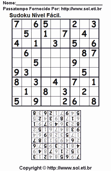 Sudoku Para Imprimir Com Respostas 290
