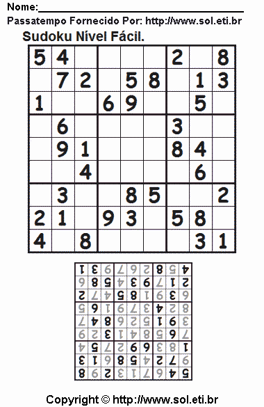 Sudoku Para Imprimir Com Respostas 293