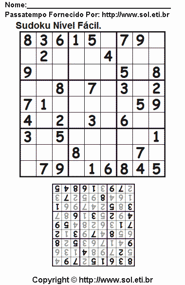 Sudoku Para Imprimir Com Respostas 299