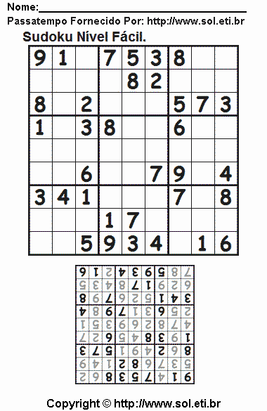 Sudoku Para Imprimir Com Respostas 304