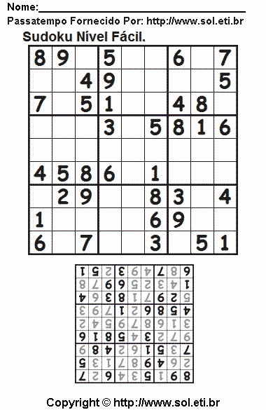 Sudoku Para Imprimir Com Respostas 305