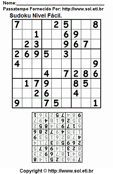 Sudoku Para Imprimir Com Respostas 31