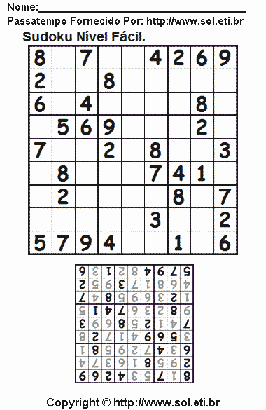Sudoku Para Imprimir Com Respostas 323