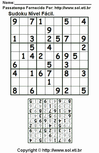 Sudoku Para Imprimir Com Respostas 328