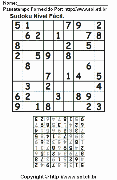 Sudoku Para Imprimir Com Respostas 333