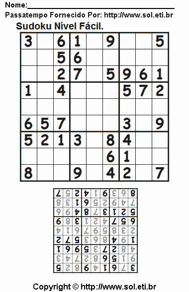 Sudoku Para Imprimir Com Respostas 337