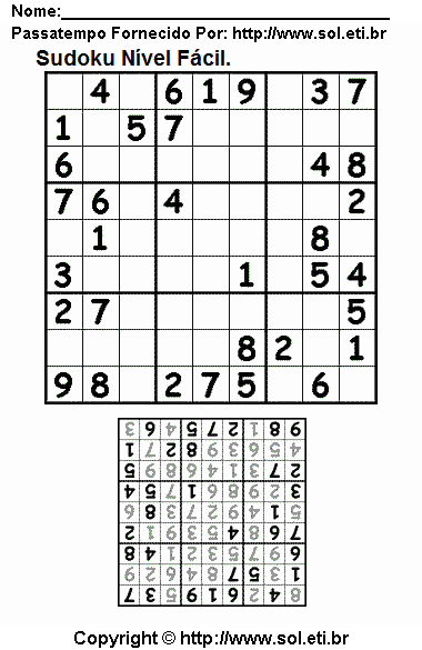 Sudoku Para Imprimir Com Respostas 34