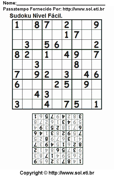 Sudoku Para Imprimir Com Respostas 347