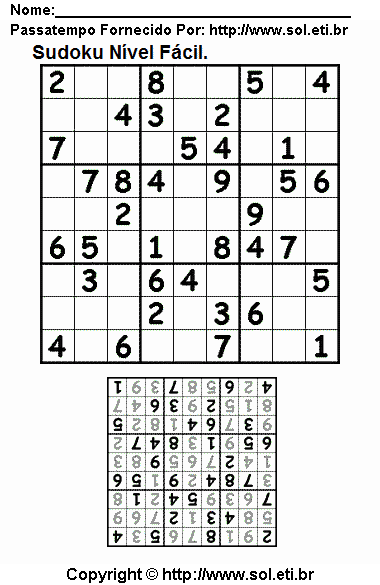 Sudoku Para Imprimir Com Respostas 35