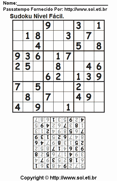 Sudoku Para Imprimir Com Respostas 352
