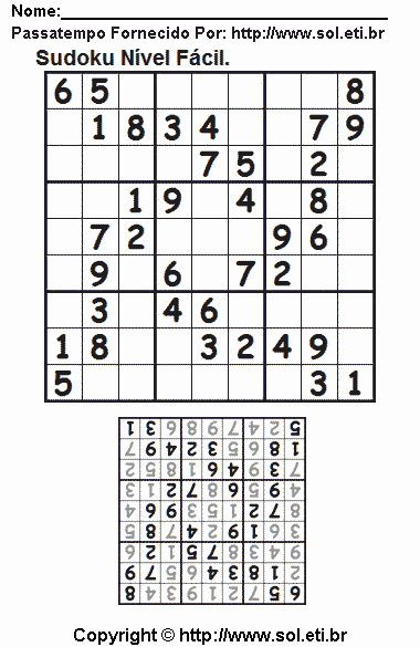 Sudoku Para Imprimir Com Respostas 354