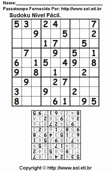 Sudoku Para Imprimir Com Respostas 369