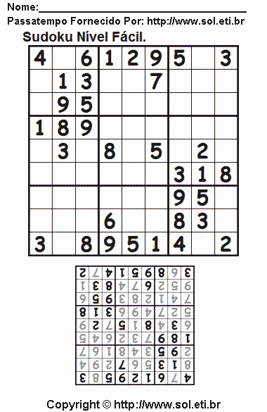 Sudoku Para Imprimir Com Respostas 373