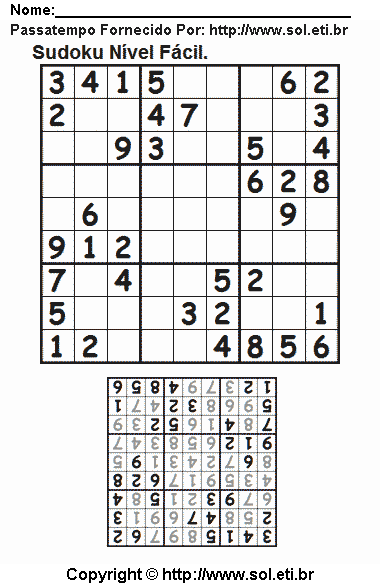 Sudoku Para Imprimir Com Respostas 374