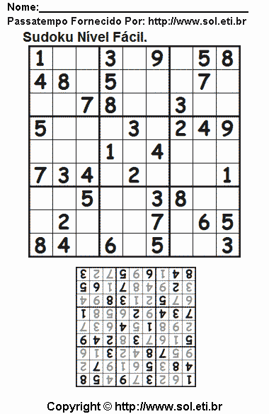 Sudoku Para Imprimir Com Respostas 378