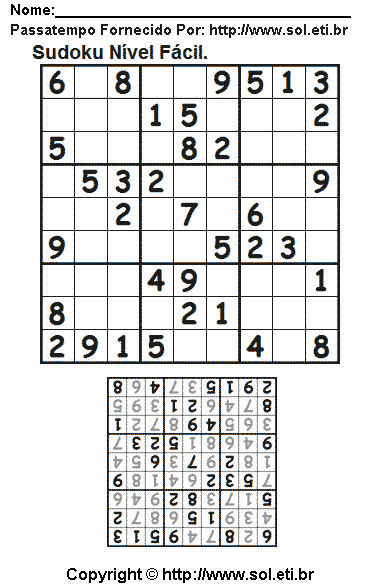 Sudoku Para Imprimir Com Respostas 379