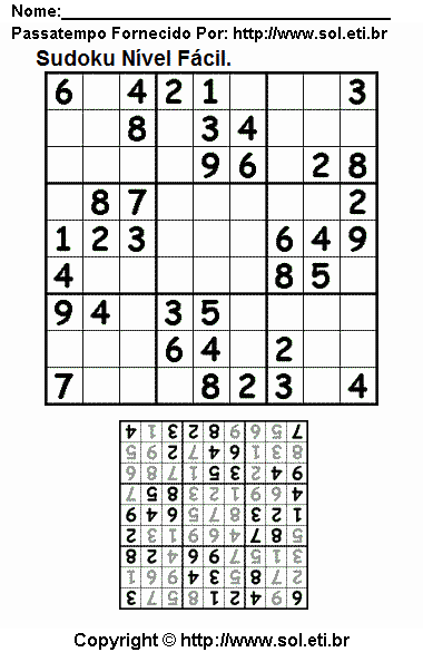 Sudoku Para Imprimir Com Respostas 38