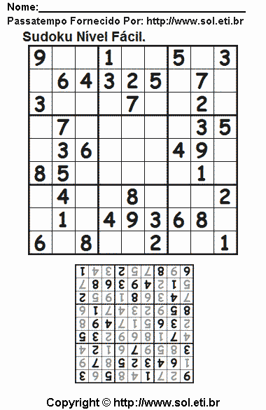 Sudoku Para Imprimir Com Respostas 382