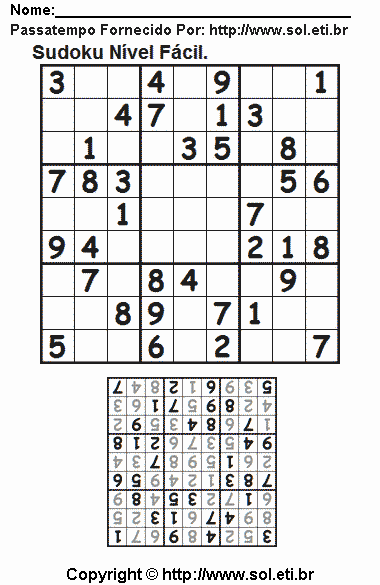 Sudoku Para Imprimir Com Respostas 385